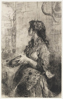 KG 08428
<br/>
Vrouw met schaal met vis
<br/>
<em>Bianchi, Mosè di Giosuè (1845-1904)</em>